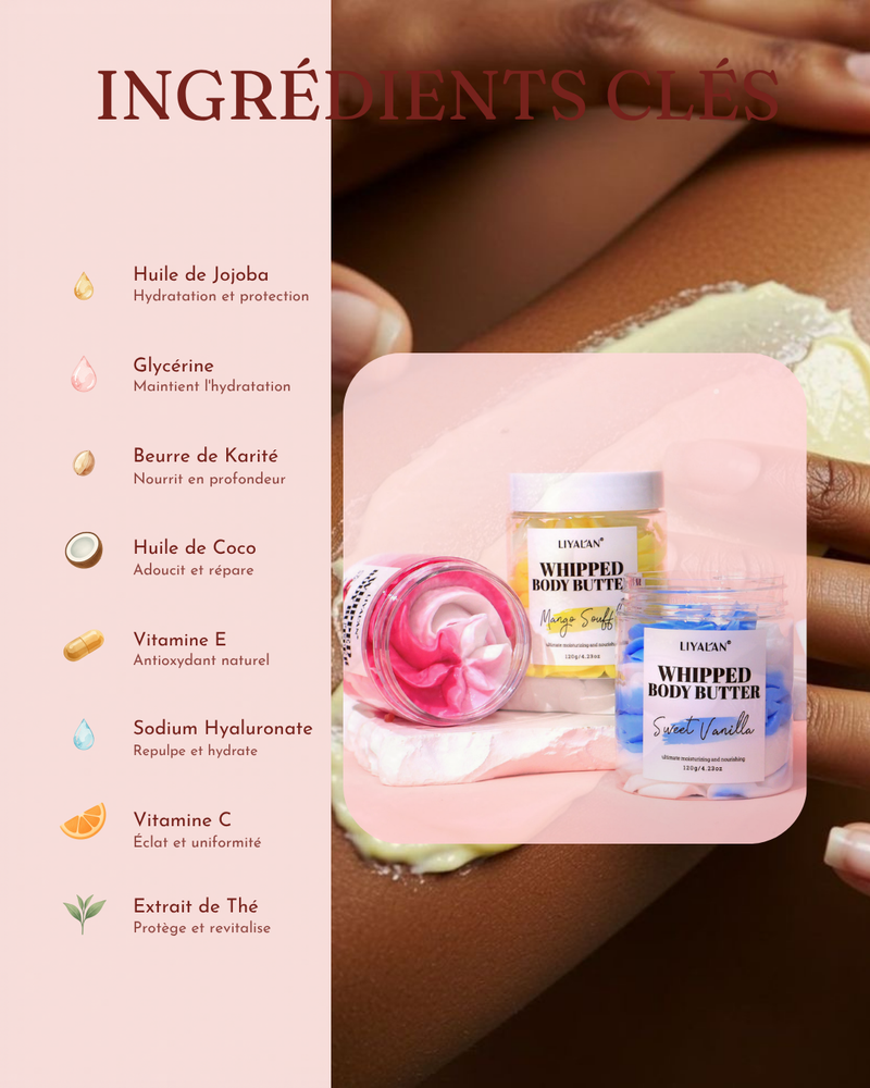 Lotion corps fouettée au beurre de karité